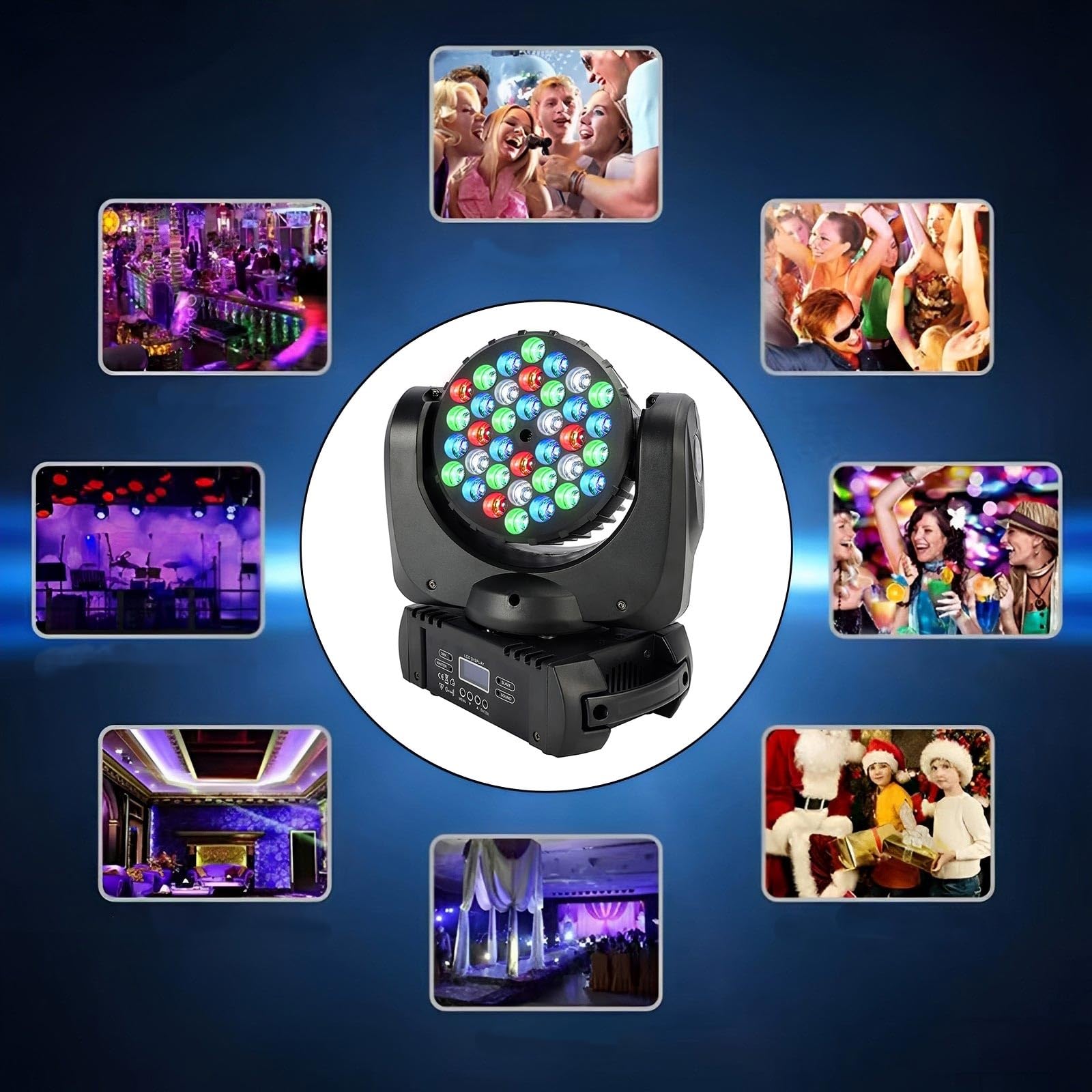 Amazon.co.jp: Frezon 36*3W RGB ムービングライト LED ステージライト